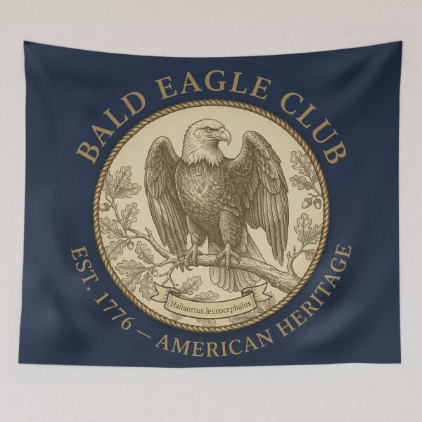 Item preview, Bald Eagle Club American Heritage Vintage Badge designed and sold by CalmCapy Co.