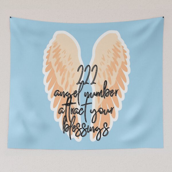 Item preview, 222 Angel Number – Attract Your Blessings Spiritual Aesthetic Typography Design designed and sold by CosmicQuietLab.