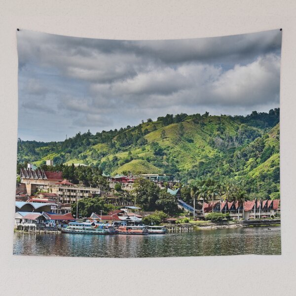 Item preview, A colorful village at the foot of the hills designed and sold by franck380.