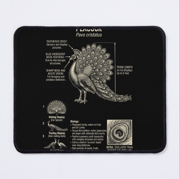 Item preview, Peacock Scientific Anatomy Ornithology Animal Lover designed and sold by Kimberley King Art  King Art.