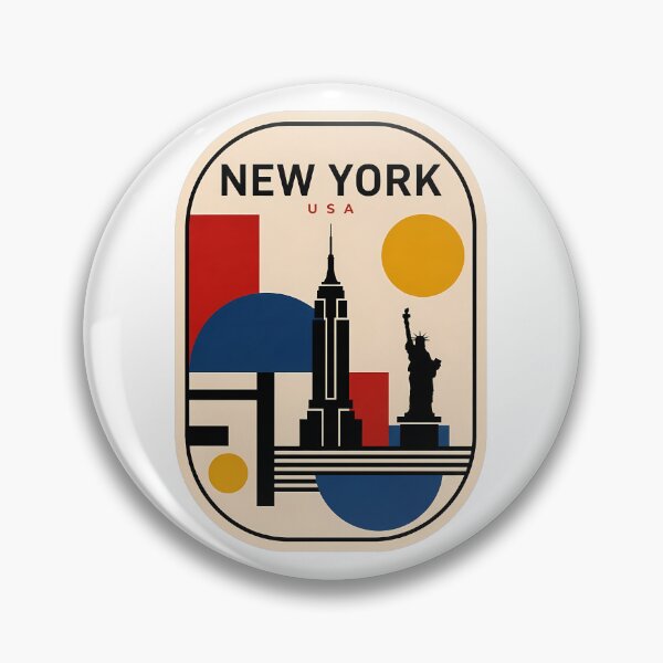 Item preview, New York City Retro Geometric Skyline Travel designed and sold by k3rstman1.