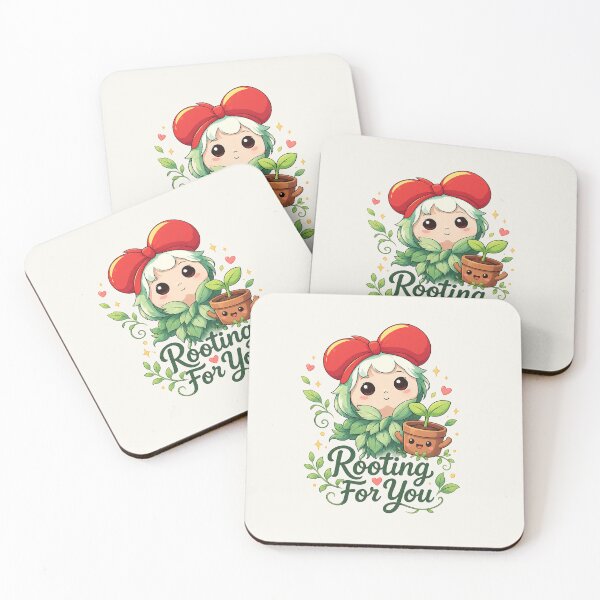 Item preview, Rooting For You - Cute Kawaii Plant Girl Support Pun designed and sold by BlackSector77.