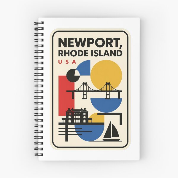 Item preview, Newport Rhode Island Retro Geometric Coastal Scene designed and sold by k3rstman1.