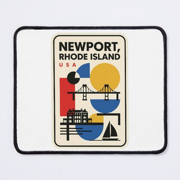 Item preview, Newport Rhode Island Retro Geometric Coastal Scene designed and sold by k3rstman1.