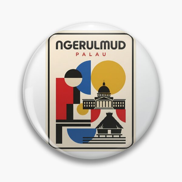 Item preview, Ngerulmud Palau Bauhaus Style Geometric Travel Scene designed and sold by k3rstman1.