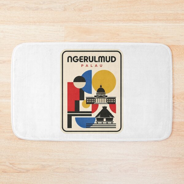 Item preview, Ngerulmud Palau Bauhaus Style Geometric Travel Scene designed and sold by k3rstman1.