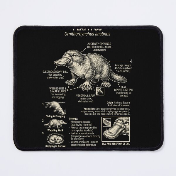 Item preview, Platypus Scientific Anatomy Biology Animal Lover designed and sold by Kimberley King Art  King Art.