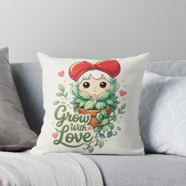 Item preview, Grow With Love - Cute Kawaii Plant Girl Romance Pun designed and sold by BlackSector77.