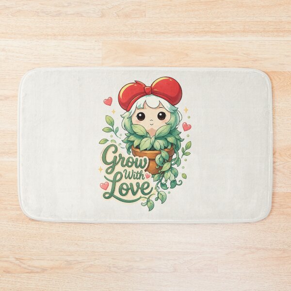Item preview, Grow With Love - Cute Kawaii Plant Girl Romance Pun designed and sold by BlackSector77.