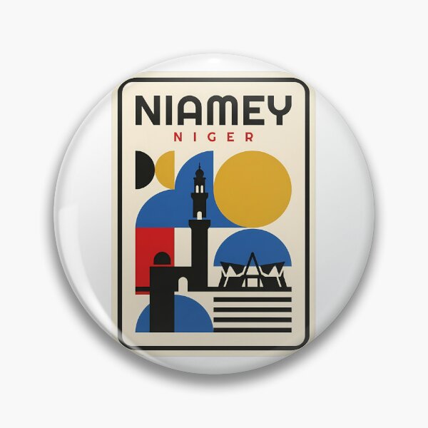 Item preview, Niamey Niger Geometric Mid Century Modern City designed and sold by k3rstman1.