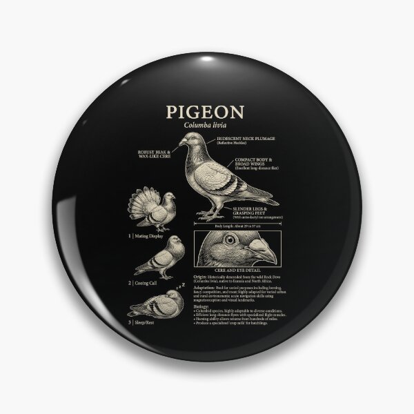 Item preview, Pigeon Scientific Anatomy Ornithology Animal Lover designed and sold by Kimberley King Art  King Art.