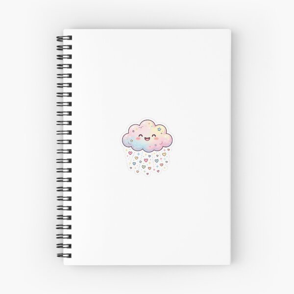 Item preview, Cute Kawaii Pastel Cloud with Hearts and Stars Rain Sticker designed and sold by dkdesign26.