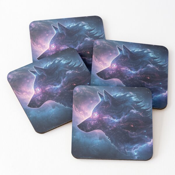 Item preview, Cosmic Wolf in Galactic Nebula Art designed and sold by Nick Seidel.