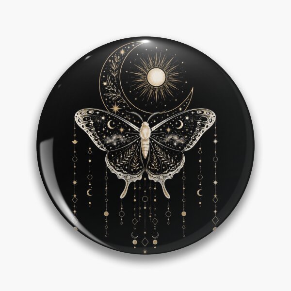Item preview, Celestial Luna Moth | Mystical Moon & Sun Gothic Boho Nature Design designed and sold by MonaRose_Art.
