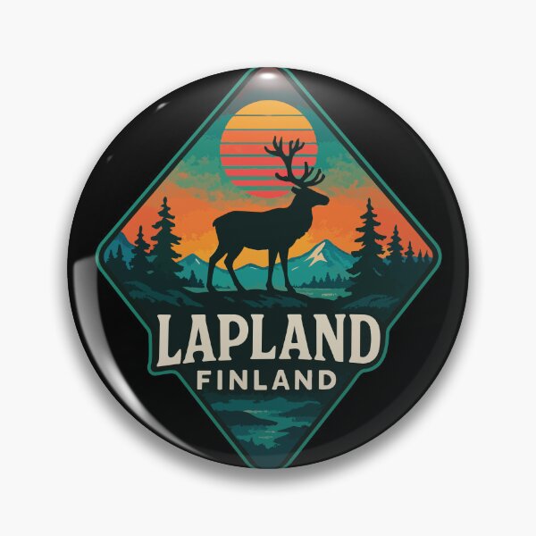 Item preview, Lapland Finland Retro Trippy Art Travel designed and sold by TomFrontierArt.