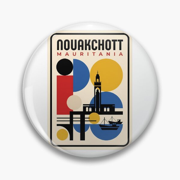 Item preview, Nouakchott Mauritania Retro Abstract Travel Design designed and sold by k3rstman1.