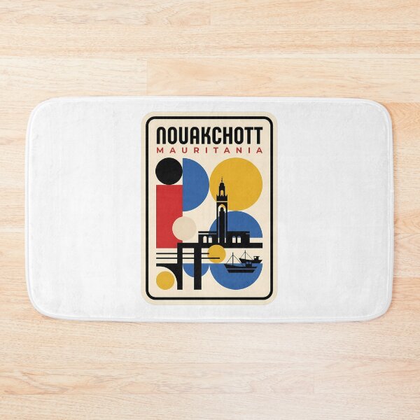 Item preview, Nouakchott Mauritania Retro Abstract Travel Design designed and sold by k3rstman1.