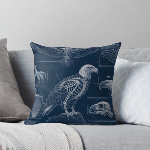 Item preview, Bald Eagle Blueprint Anatomy T-Shirt, Eagle Skeleton Schematic Tee, Birds of Prey Technical Drawing Shirt, Navy Blue Birdwatcher Gift, Talon Diagram Graphic designed and sold by SunnyDesign82.