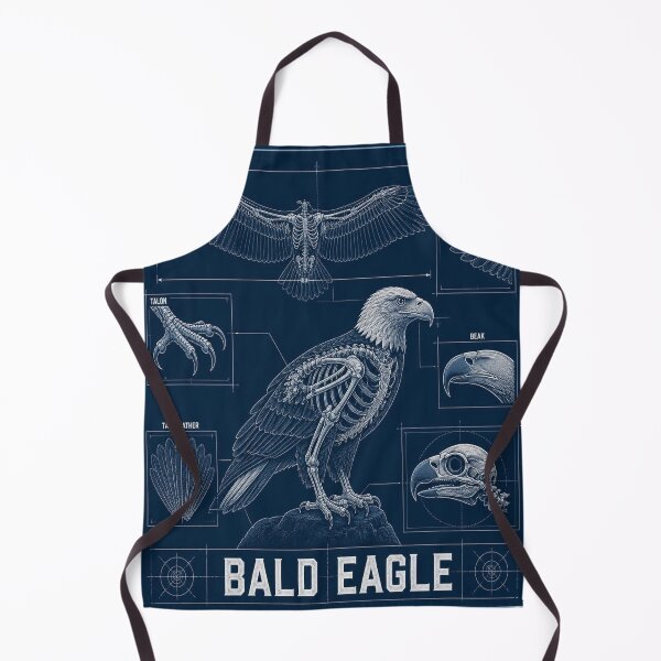 Item preview, Bald Eagle Blueprint Anatomy T-Shirt, Eagle Skeleton Schematic Tee, Birds of Prey Technical Drawing Shirt, Navy Blue Birdwatcher Gift, Talon Diagram Graphic designed and sold by SunnyDesign82.