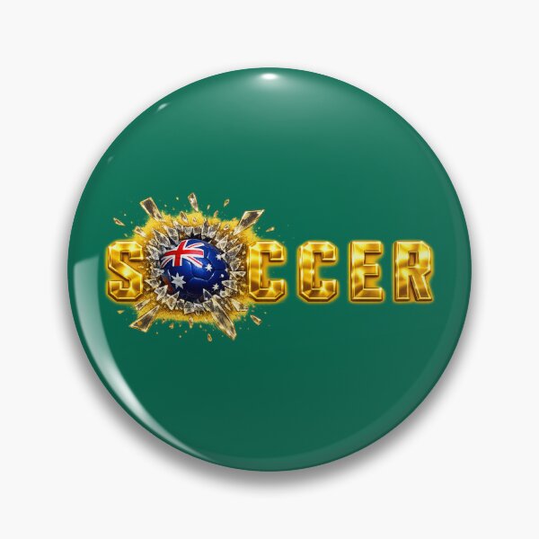Item preview, Gold SOCCER Australia Flag Ball Breaking Through — Matildas Socceroos Football Fan Art Tee, Sticker, Poster designed and sold by thesmilngnature.