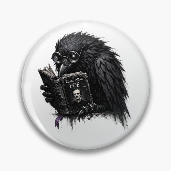 Item preview, Gothic Raven Reading Edgar Allan Poe designed and sold by Creep-elina.