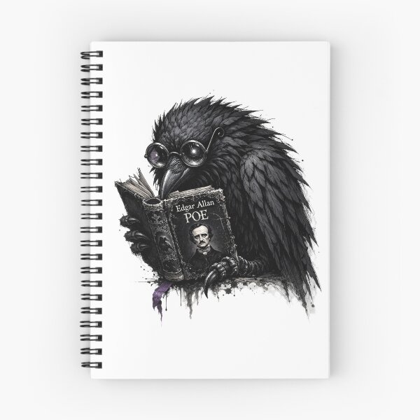 Item preview, Gothic Raven Reading Edgar Allan Poe designed and sold by Creep-elina.