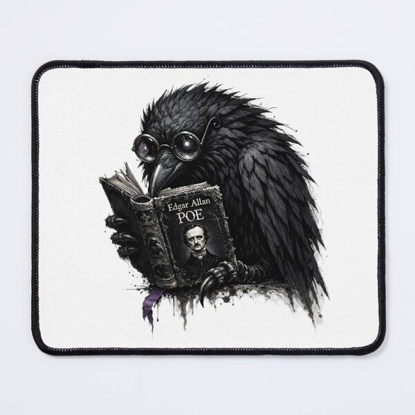 Item preview, Gothic Raven Reading Edgar Allan Poe designed and sold by Creep-elina.