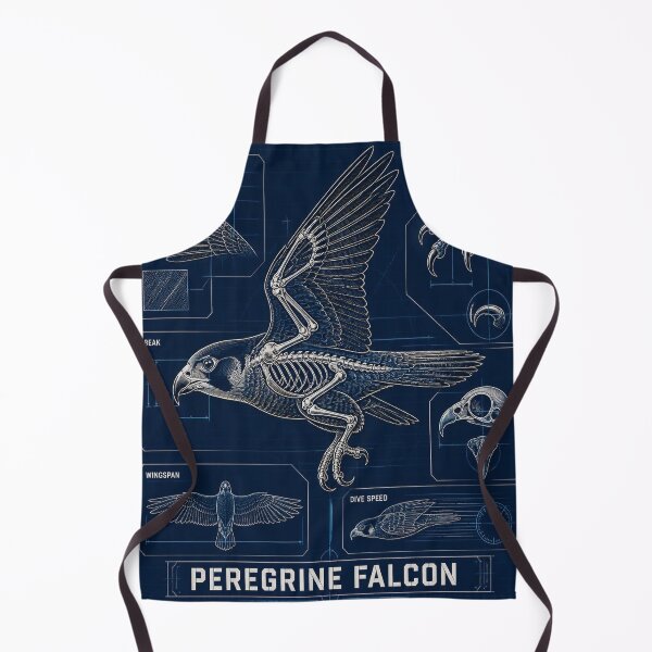 Item preview, Peregrine Falcon Blueprint Anatomy T-Shirt, Falcon Skeleton Schematic Tee, Birds of Prey Technical Drawing Shirt, Navy Blue Birdwatcher Gift, Dive Speed Diagram designed and sold by SunnyDesign82.