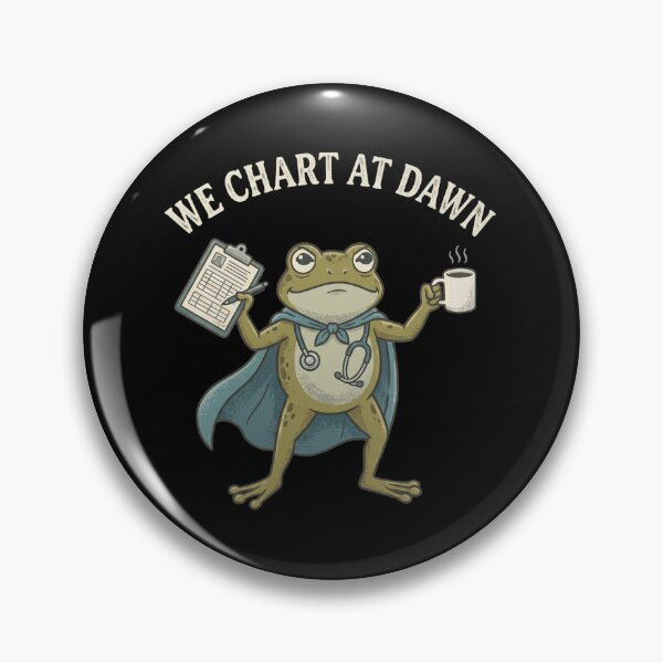 Item preview, Nurse Frog Charting Humor Healthcare Worker Vintage Art designed and sold by MotivaChic.