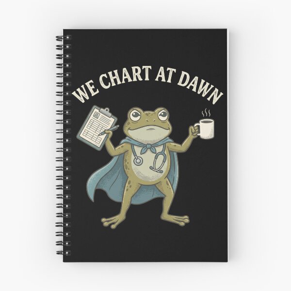 Item preview, Nurse Frog Charting Humor Healthcare Worker Vintage Art designed and sold by MotivaChic.