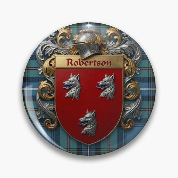 Item preview, Robertson Shield 3D and Ancient Hunting Tartan designed and sold by Kirrindy Designs.