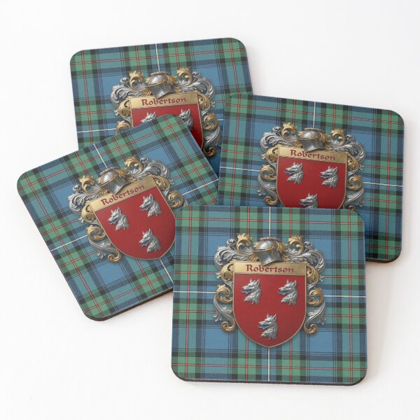 Item preview, Robertson Shield 3D and Ancient Hunting Tartan designed and sold by Kirrindy Designs.