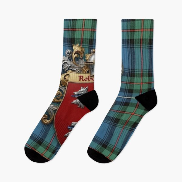 Item preview, Robertson Shield 3D and Ancient Hunting Tartan designed and sold by Kirrindy Designs.