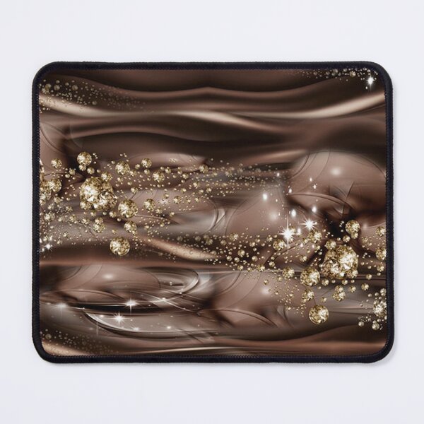 Item preview, Luxurious Brown and Gold Sparkle – Flowing Ribbons with Glittering Dust designed and sold by RaresS.