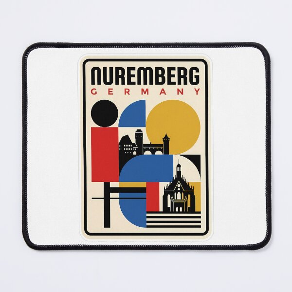 Item preview, Nuremberg Germany Retro Bauhaus Geometric Cityscape designed and sold by k3rstman1.
