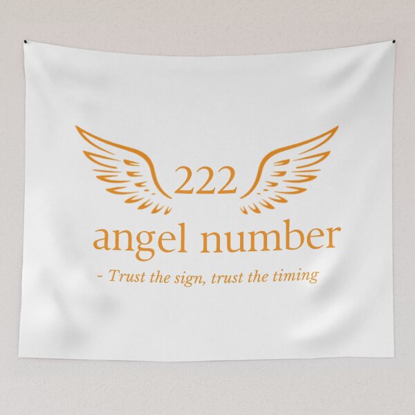 Item preview, 222 Angel Number – Trust the sign, trust the timing Spiritual Aesthetic Typography Design designed and sold by CosmicQuietStudio.