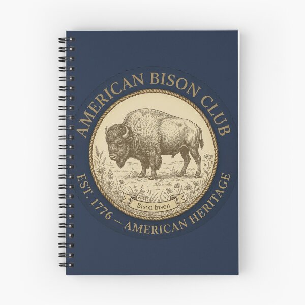 Item preview, American Bison Club Heritage Vintage Badge Est 1776 designed and sold by CalmCapy Co.