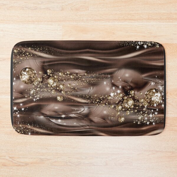 Item preview, Luxurious Brown and Gold Sparkle – Flowing Ribbons with Glittering Dust designed and sold by RaresS.