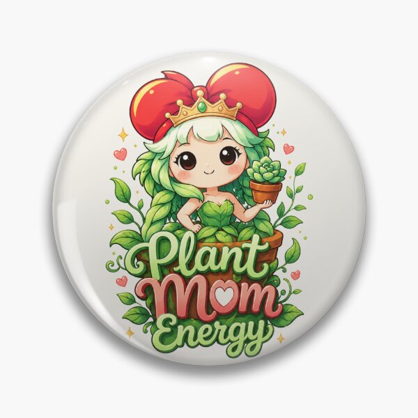 Item preview, Plant Mom Energy - Cute Kawaii Gardening Queen Pun designed and sold by BlackSector77.