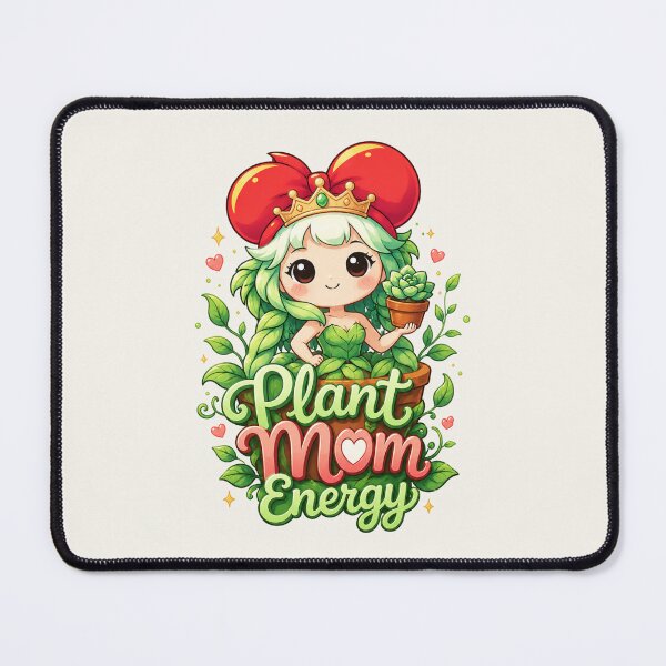 Item preview, Plant Mom Energy - Cute Kawaii Gardening Queen Pun designed and sold by BlackSector77.
