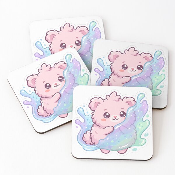Item preview, Pastel Bubble Bear Kawaii Sticker designed and sold by CuteRage.