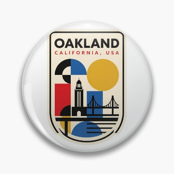 Item preview, Oakland California Retro Geometric Skyline Travel Souvenir designed and sold by k3rstman1.
