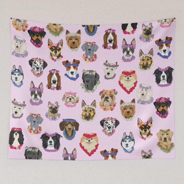 Item preview, Floral Dogs designed and sold by kerriestuff.