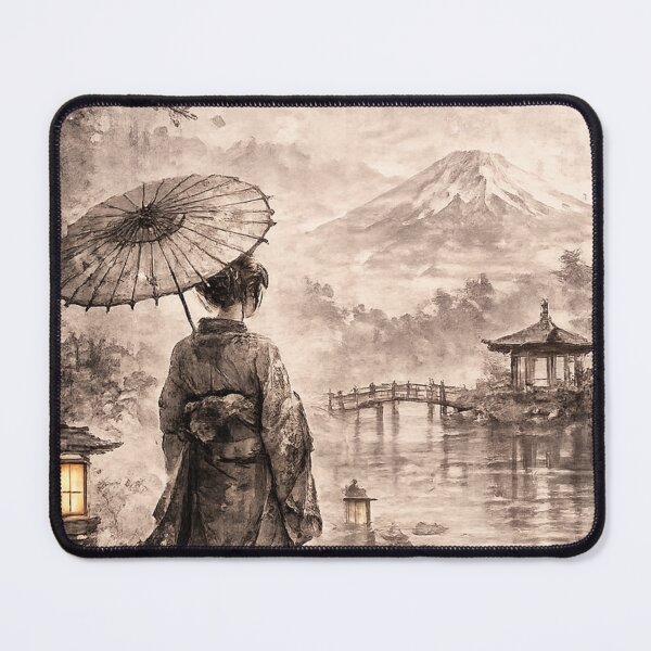 Item preview, Seijaku – Japanese Geisha | Sumi-e Samurai Art designed and sold by AndrewYoko.