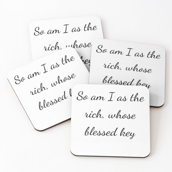 Item preview, "So am I as the rich, whose blessed key" - handwriting black designed and sold by ariksworld.
