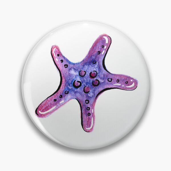Item preview, Blue underwater starfish watercolor painting designed and sold by Deepness2023.