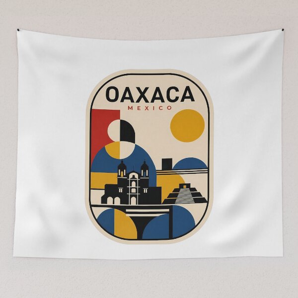 Item preview, Oaxaca Mexico Mid Century Modern Travel Skyline designed and sold by k3rstman1.