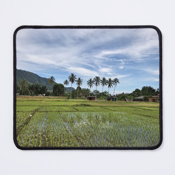 Item preview, Green rice paddies under a blue sky designed and sold by franck380.