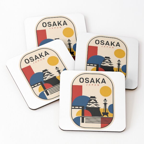 Item preview, Retro Osaka Japan Geometric Travel Poster designed and sold by k3rstman1.