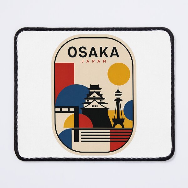Item preview, Retro Osaka Japan Geometric Travel Poster designed and sold by k3rstman1.